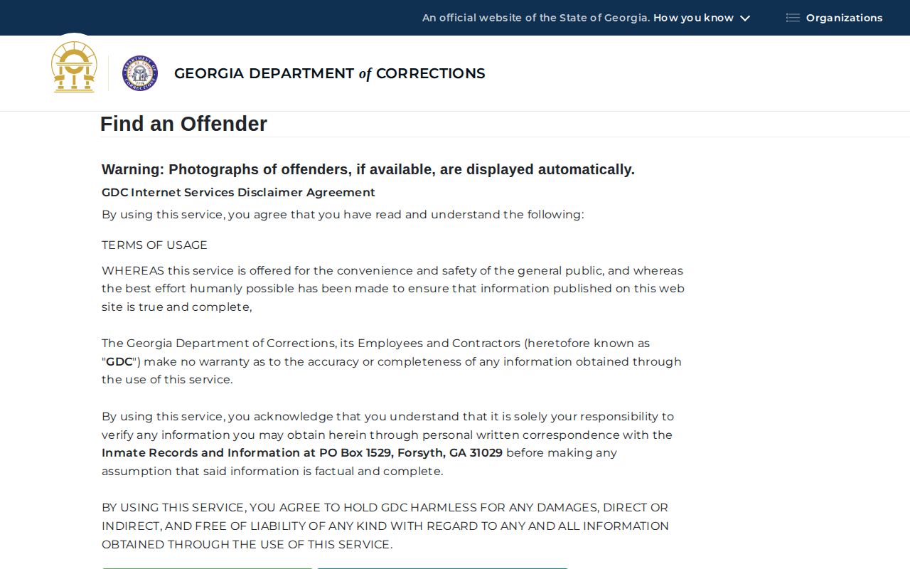 Georgia corrections search for Crisp County released inmates