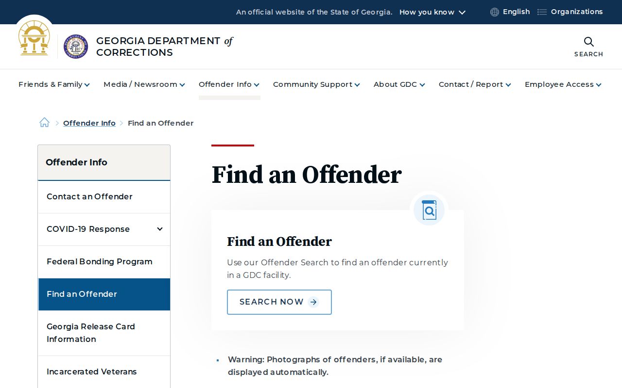 Crisp County GDC inmate release date search information