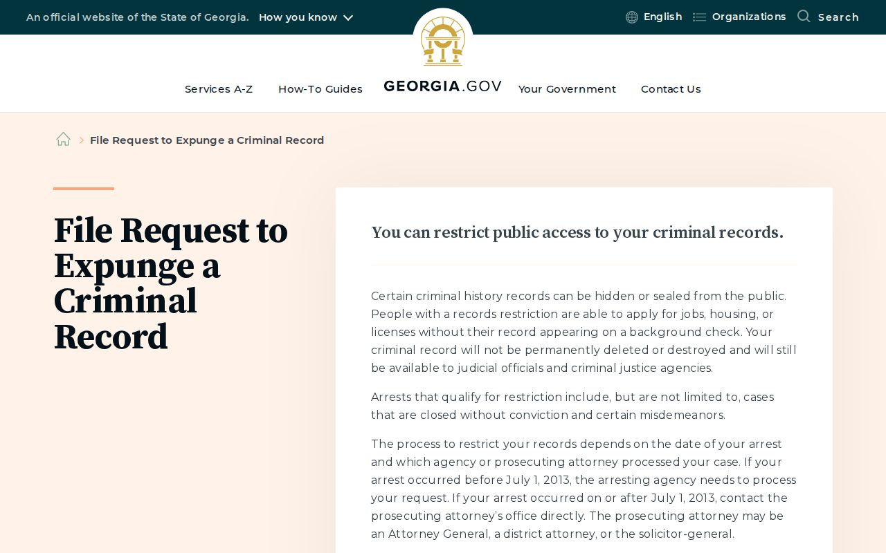 Crisp County released mugshot record restriction process